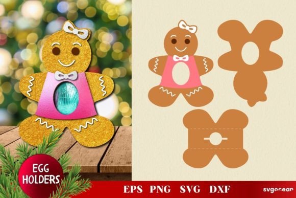 3D SVG Christmas Asset: Gingerbread Man Egg Holder Review