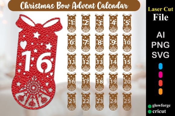 3D SVG Christmas Bow Advent Calendar Review