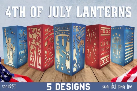 4th July Paper Lanterns: 3D SVG Shapes for Brands