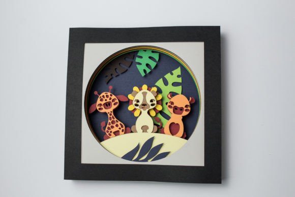 Baby Jungle Animals 3D SVG for Creative Projects