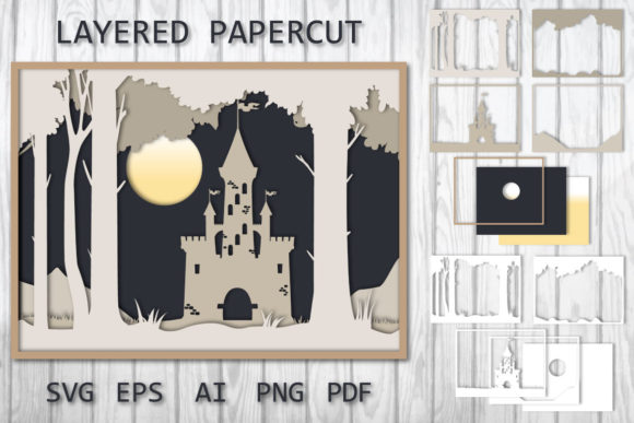 Castle Papercut: 3D SVG Depth for Shadow Boxes