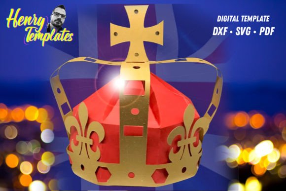 DIY Paper Crown Template: A 3D SVG Shape for Brands