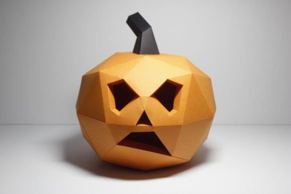 Funny Halloween Pumpkin 3D SVG for Objects & Branding