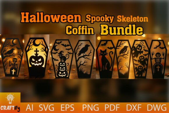 Halloween Spooky Skeleton Coffin 3D SVG Review