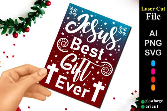 Jesus Best Gift Ever 3D SVG for Christmas Cards