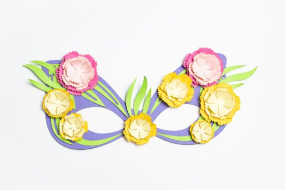 Mardi Gras Mask - Carnations: A 3D SVG for Holidays
