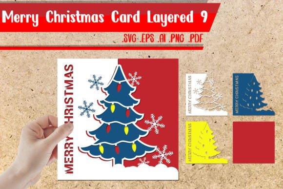 Merry Christmas Card Layered 9: A Festive 3D SVG Review