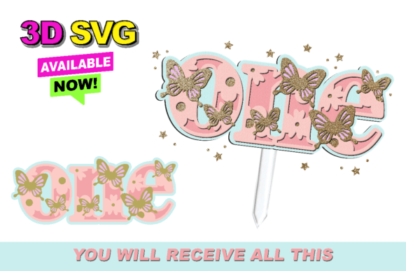 One Butterfly Birthday Cake Topper: 3D SVG Shapes Review