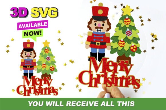 Review: 3D SVG Christmas Nutcracker Topper for Design