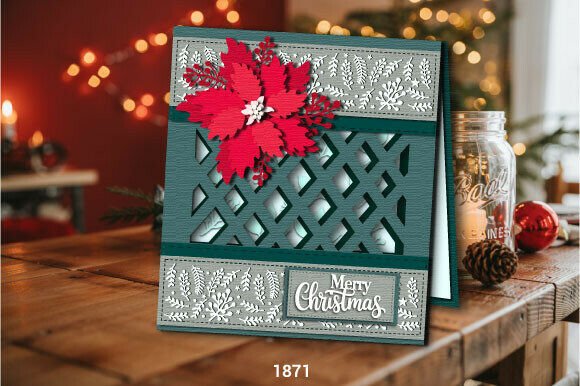 Review: Christmas Greeting Card SVG Layered 1871 for Embroidery