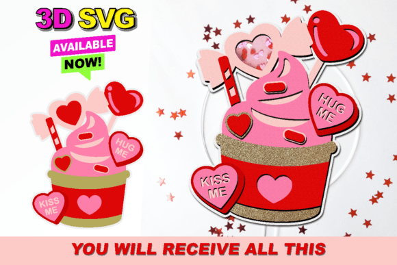 Review: Valentines Day Candy Ice Cream Topper Design