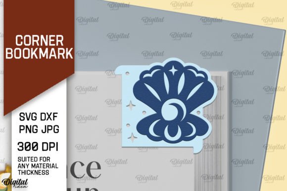 Seashell Corner Bookmark Paper Cut: 3D SVG Shapes for Blogs