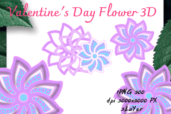 Valentine s Day Flower: 3D SVG & Paper Flowers
